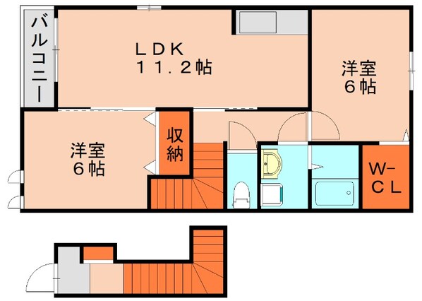 篠栗駅 徒歩14分 2階の物件間取画像